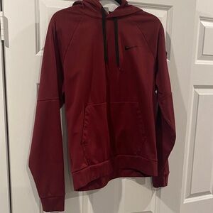 Nike Burgundy Hoodie with Black Swoosh Medium